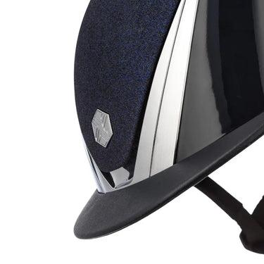 Charles Owen EQx Hyda Standard Peak MIPS Riding Helmet - Navy Gloss / Chrome (Sparkly)