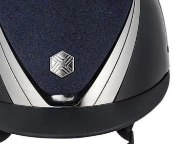 Charles Owen EQx Hyda Standard Peak MIPS Riding Helmet - Navy Gloss / Chrome (Sparkly)