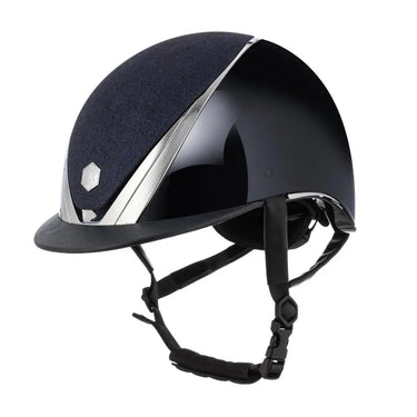 Charles Owen EQx Hyda Wide Peak MIPS Riding Helmet - Navy Gloss / Chrome (Sparkly)