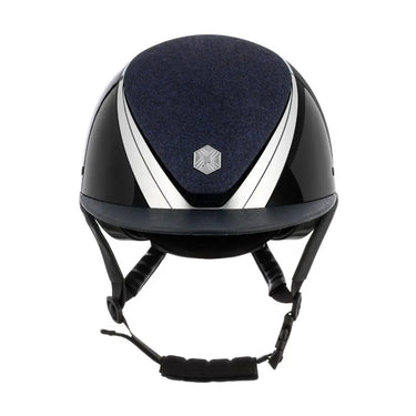 Charles Owen EQx Hyda Standard Peak MIPS Riding Helmet - Navy Gloss / Chrome (Sparkly)