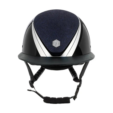 Charles Owen EQx Hyda Wide Peak MIPS Riding Helmet - Navy Gloss / Chrome (Sparkly)