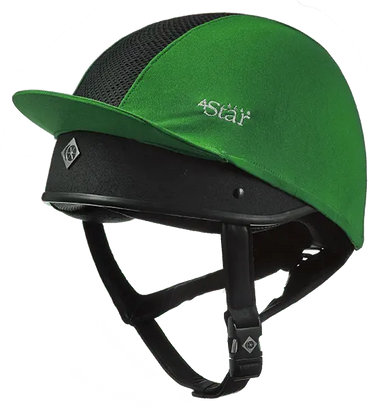 Buy the Charles Owen Emerald 4 Star Ventilated Hat Silk | Online for Equine