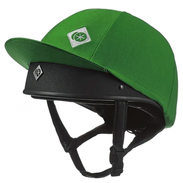 Buy the Charles Owen Emerald Traditional Coloured Hat Silk | Online for Equine