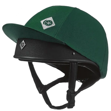 Buy the Charles Owen Hunter Green Traditional Coloured Hat Silk | Online for Equine