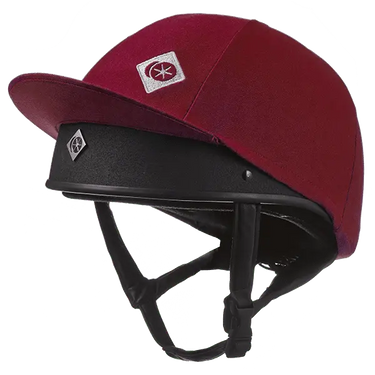 Buy the Charles Owen Maroon Traditional Coloured Hat Silk | Online for Equine