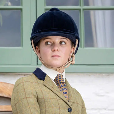 Buy Charles Owen Navy Hampton Velvet Show Hat | Online for Equine