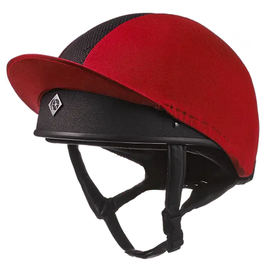 Buy the Charles Owen Red Pro II Plus Lycra Hat Silk | Online for Equine