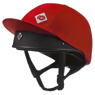 Buy the Charles Owen Red Traditional Coloured Hat Silk | Online for Equine