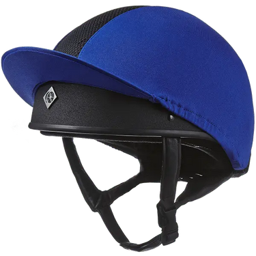 Buy the Charles Owen Royal Blue Pro II Plus Lycra Hat Silk | Online for Equine