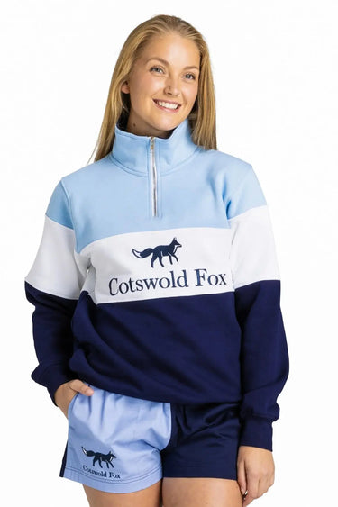 Cotswold Fox Cirencester Cornflower Blue Quarter Zip| Online For Equine