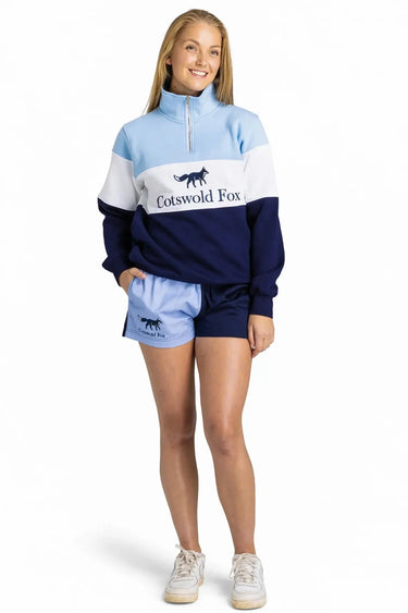 Cotswold Fox Harlequin Cornflower Blue Shorts| Online For Equine