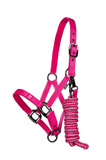 Horseware Ireland Newmarket Headcollar & Leadrope Witney Pink