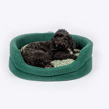 Danish Design Fleece Slumber Bed Green Herringbone| Online For Equine