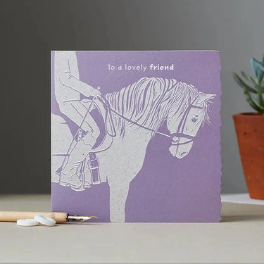 Deckled Edge Colour Block Pony Card| Online For Equine