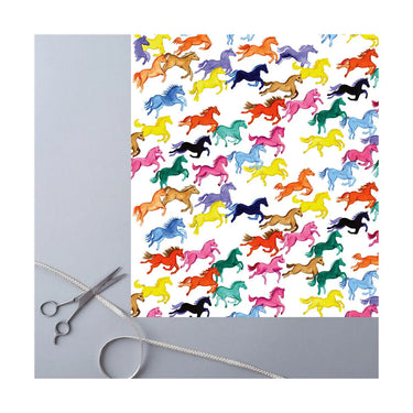 Buy Deckled Edge Horse Design Gift Wrap| Online for Equine
