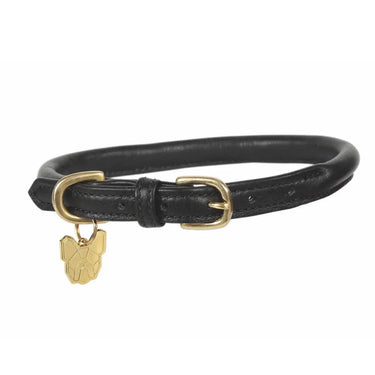 Digby & Fox Black Rolled Leather Dog Collar| Online For Equine