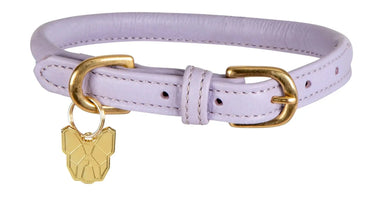 Digby & Fox Lilac Rolled Leather Dog Collar| Online For Equine
