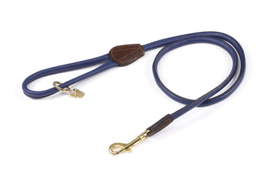 Digby & Fox Navy Rolled Leather Dog Lead| Online For Equine