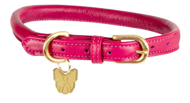 Digby & Fox Pink Rolled Leather Dog Collar| Online For Equine