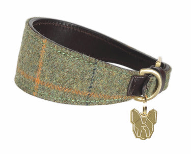 Digby & Fox Red / Yellow / Blue Tweed Tweed Greyhound Collar| Online For Equine