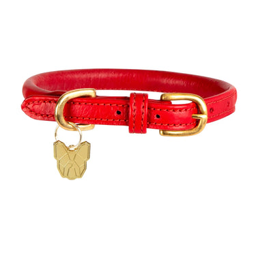 Digby & Fox Scarlett Rolled Leather Dog Collar| Online For Equine