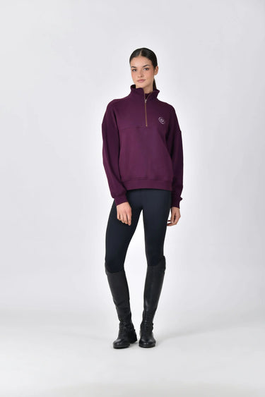 Dublin 1/4 Zip Fleece Pullover Purple Violet| Online For Equine