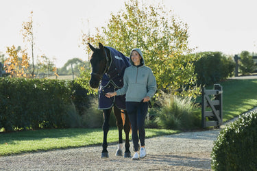 Dublin 1/4 Zip Hooded Fleece Pullover Washed Teal| Online For Equine