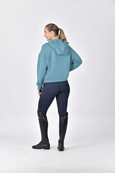 Dublin 1/4 Zip Hooded Fleece Pullover Washed Teal| Online For Equine