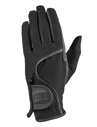 Dublin Adults Black Airflow Honeycomb Gloves| Online For Equine