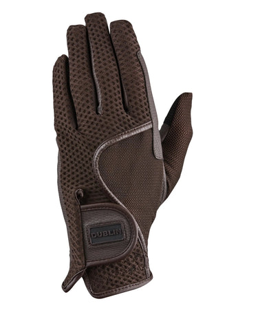 Dublin Adults Chocolate Airflow Honeycomb Gloves| Online For Equine