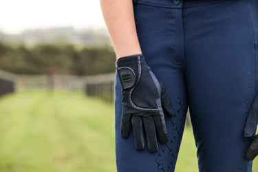 Dublin Adults Navy Airflow Honeycomb Gloves| Online For Equine