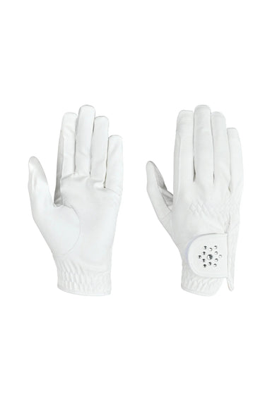 Dublin Adults White Everyday Bling Riding Gloves| Online For Equine