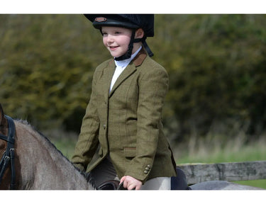 Dublin Albany Tweed Suede Collar Childrens Tailored Jacket| Online For Equine