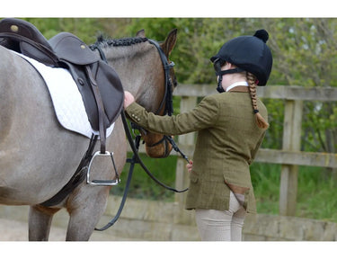 Dublin Albany Tweed Suede Collar Childrens Tailored Jacket| Online For Equine