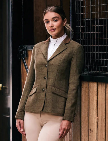 Dublin Albany Tweed Suede Collar Ladies Tailored Jacket| Online For Equine