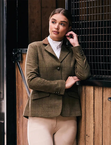 Dublin Albany Tweed Suede Collar Ladies Tailored Jacket| Online For Equine