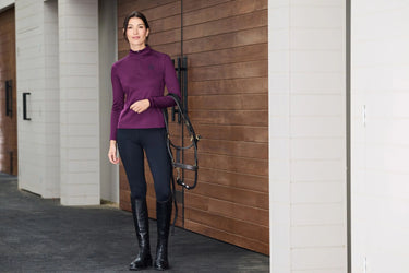 Dublin Breathable Long Sleeve Riding Top Purple Violet| Online For Equine