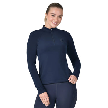Dublin Brushed Long Sleeve Riding Top Navy| Online For Equine