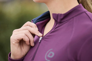 Dublin Brushed Long Sleeve Riding Top Purple Violet| Online For Equine