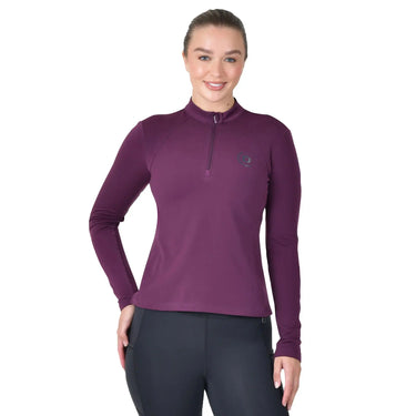 Dublin Brushed Long Sleeve Riding Top Purple Violet| Online For Equine
