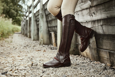Buy Dublin Evolution Side Zip Half Chaps-Tall-Large-Brown| Online for Equine