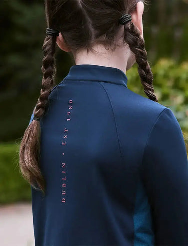 Buy Dublin Girls Long Sleeve Navy Brushed Base Layer Top| Online for Equine
