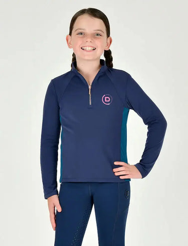 Buy Dublin Girls Long Sleeve Navy Brushed Base Layer Top| Online for Equine