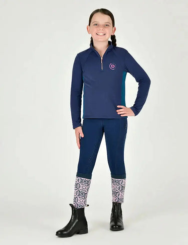 Buy Dublin Girls Long Sleeve Navy Brushed Base Layer Top| Online for Equine
