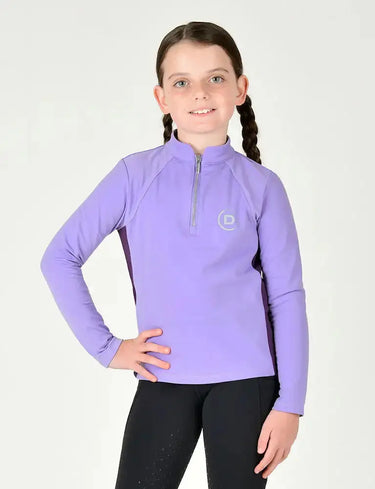 Buy Dublin Girls Long Sleeve Purple Brushed Base Layer Top| Online for Equine