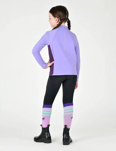 Buy Dublin Girls Long Sleeve Purple Brushed Base Layer Top| Online for Equine