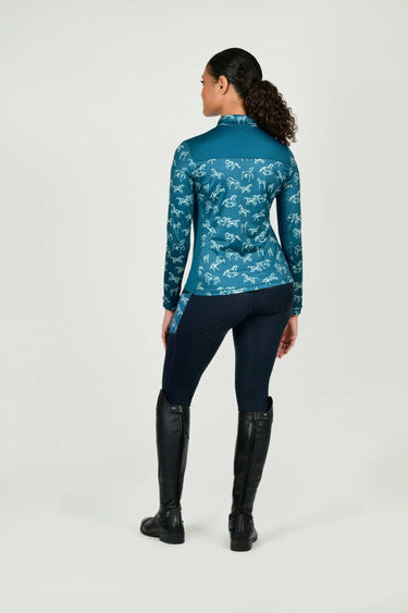 Buy Dublin Ladies Autumn Sally Legion Blue Long Sleeve Riding Top| Online for Equine
