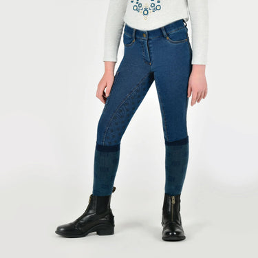Dublin Light Blue Denim Kids Shona Denim Full Seat Breeches| Online For Equine