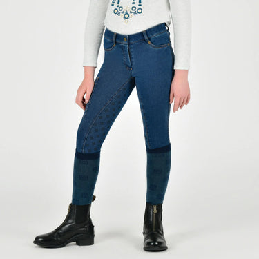 Dublin Light Blue Denim Kids Shona Denim Full Seat Breeches| Online For Equine