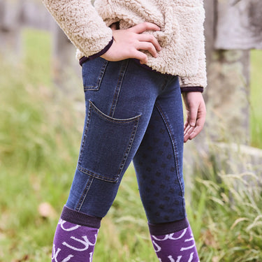 Dublin Light Blue Denim Kids Shona Denim Full Seat Breeches| Online For Equine